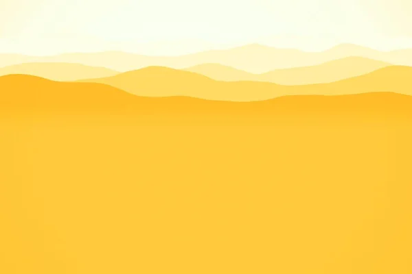 Bergslandskap Illustration Silhuett Hill Miljö Vid Solnedgången — Stockfoto
