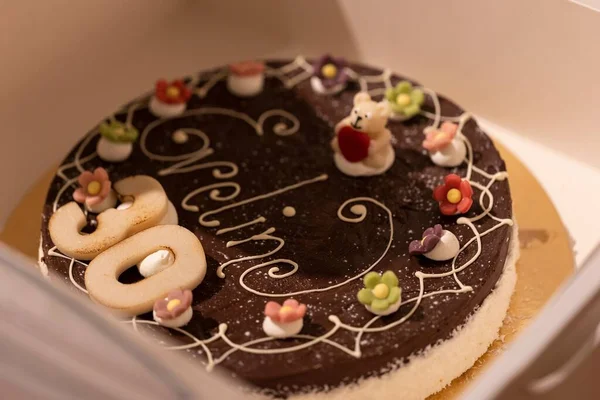 30番のチョコレートケーキ — ストック写真