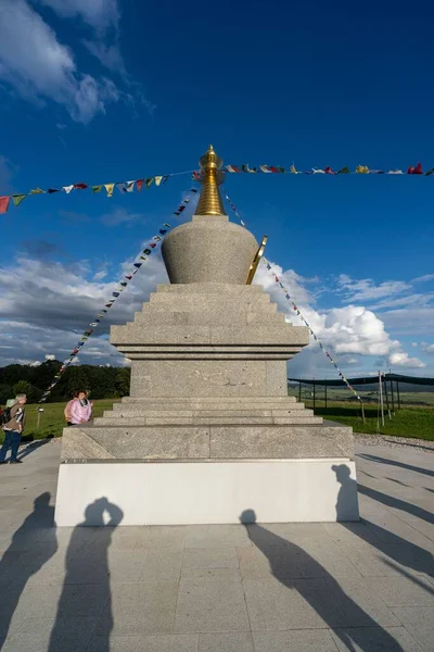 Buddhist Stupa Tenovice Czech Republic Large Number People Tour — Stock Photo, Image