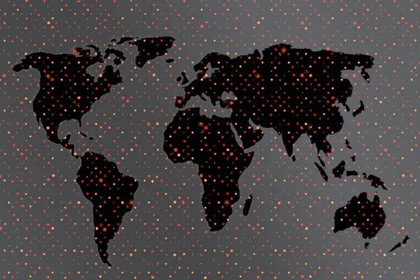 世界地図のデザイン 大陸と地球 ヨーロッパとアメリカ アジアとオーストラリアの地図 平らな地球地図テンプレート — ストック写真