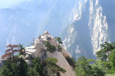 Huashan Dağı, Çin 'in muhteşem doğal manzarası.