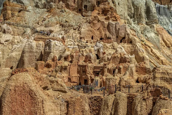 Över Historiska Ruinerna Valv Silver City Zhada County Tibet Kina — Stockfoto