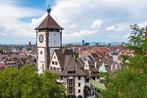 Historisch Monument Schwabentor Freiburg Breisgau Duitsland — Stockfoto