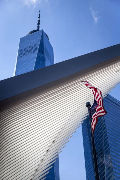 Одна Башня Всемирного Торгового Центра Здание Станции Всемирного Торгового Центра — стоковое фото
