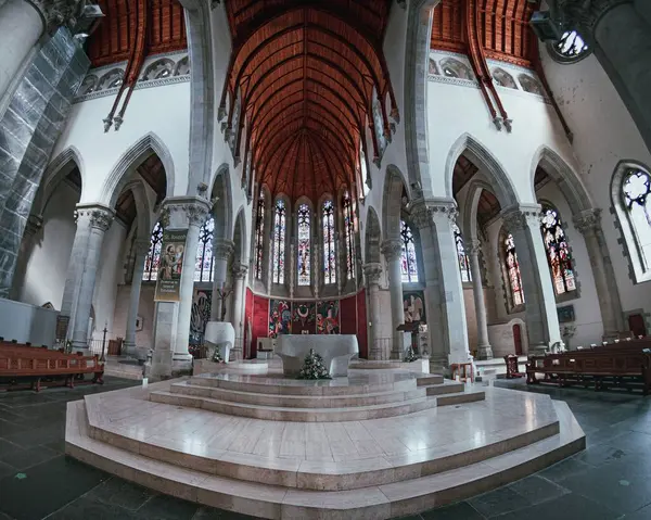 Het Interieur Van Een Gotische Kathedraal — Stockfoto
