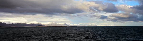 Vedere Panoramică Munților Frumoși Toamna Islanda — Fotografie, imagine de stoc