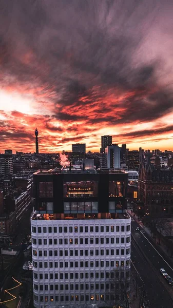 ロンドンの火の夕日D — ストック写真