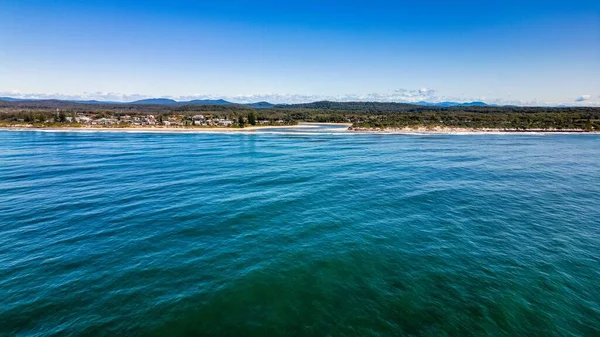 Una Bellissima Spiaggia Sabbiosa Del Lago Cathie Nsw Australia — Foto Stock