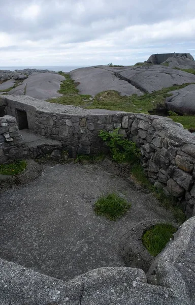 Sirevag Kalesi Nin Dikey Çekimi Vedafjellet Sirevag Norveç Teki Eski — Stok fotoğraf