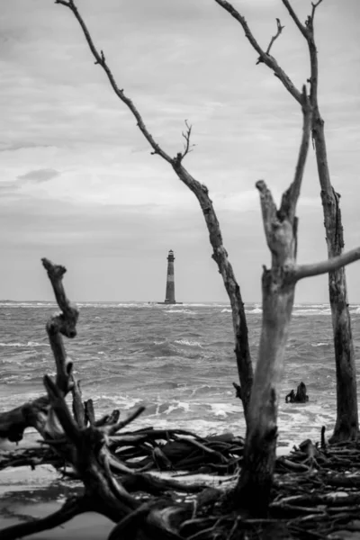 Cliché Échelle Grise Phare Morris Island — Photo
