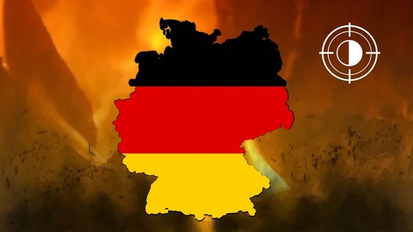 Nahaufnahme Der Deutschland Fahne Visier Von Extremisten — Stockfoto