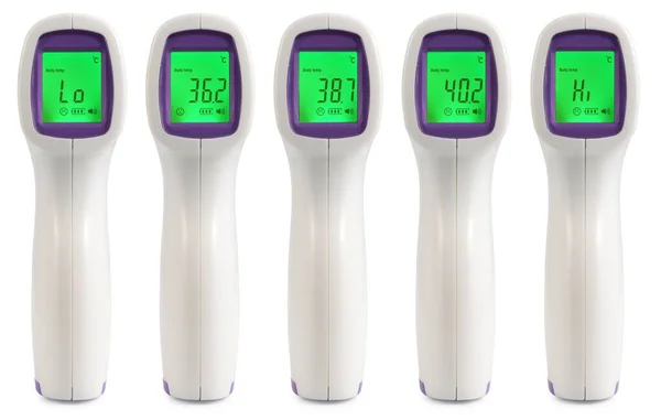Non Contact Digital Infrared Thermometers White Background — Stock Photo, Image