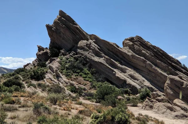 Βραχώδεις Βράχοι Στο Vasquez Rocks Φυσική Περιοχή Και Κέντρο Φύσης — Φωτογραφία Αρχείου