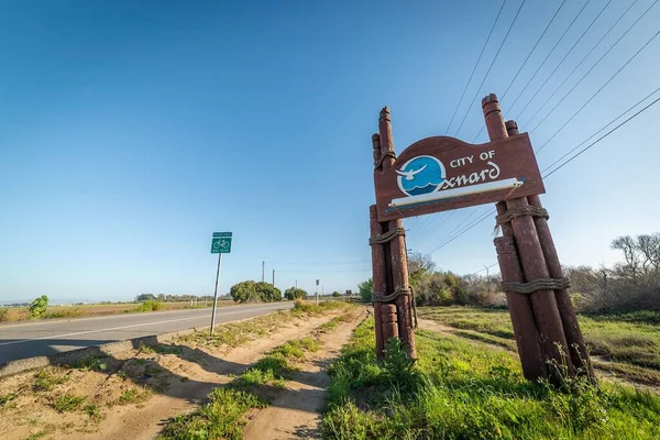 Uvítací Znamení Hranici Mezi Oxnardem Venturou Jižní Kalifornii — Stock fotografie