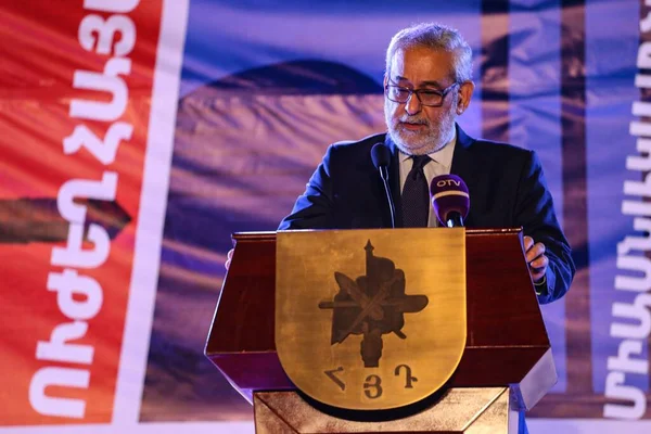 Een Libanese Politicus Van Armeense Afkomst Hagop Pakradounian Tijdens Bijeenkomst — Stockfoto