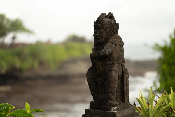 Una Estatua Histórica Cerca Del Templo Tanah Lot Bali Canggu — Foto de Stock