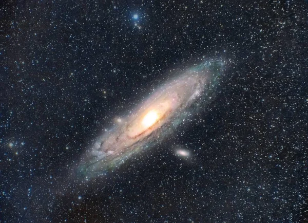 Ένας Γαλαξίας Ανδρομέδα Που Περιβάλλεται Από Αστέρια — Φωτογραφία Αρχείου