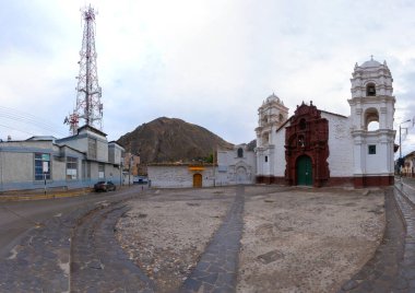 The Santo Domingo church located in the city of Huancavelica Peru clipart