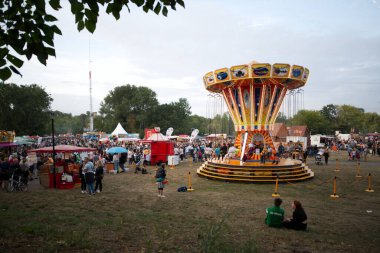 Halle 'de bir şöför uçağı an der Saale, Saksonya-Anhalt, Almanya