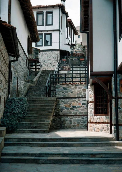 Vertikální Záběr Staré Ulice Malém Městě Zlatograd Bulharsko — Stock fotografie