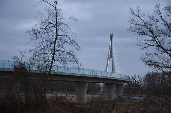 Eine Schöne Aufnahme Der Brücke Über Die Elbe Deutschland Einem — Stockfoto