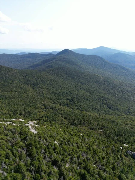 Drone Filmado Cordilheira Green Mountains Dia Ensolarado Estado Americano Vermont — Fotografia de Stock