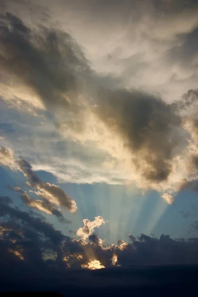 Una Vista Panorámica Cielo Nublado Para Uso Fondo — Foto de Stock