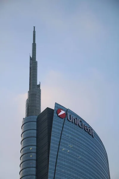 Zoom Torre Unicredit Milão — Fotografia de Stock
