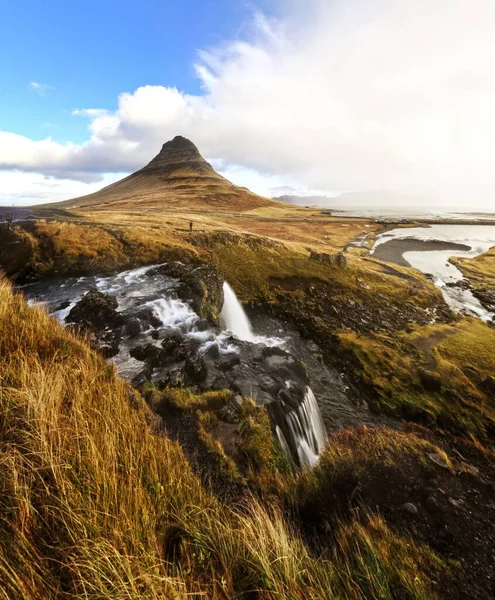 Den Vackra Utsikten Över Kirkjufell Berget Snaefellsnes Island — Stockfoto