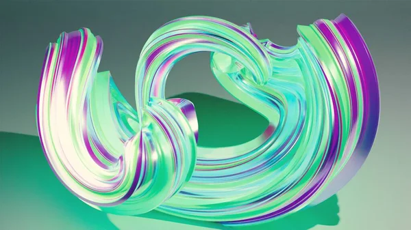 Иллюстрация Трехмерной Скульптуры Зеленом Фоне — стоковое фото