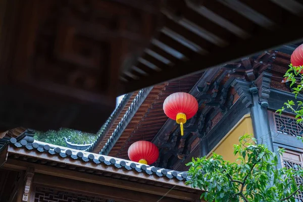 Bâtiment Historique Avec Des Lanternes Chinoises — Photo