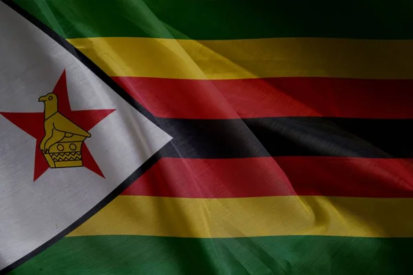 Крупним Планом Прапор Зімбабве — стокове фото