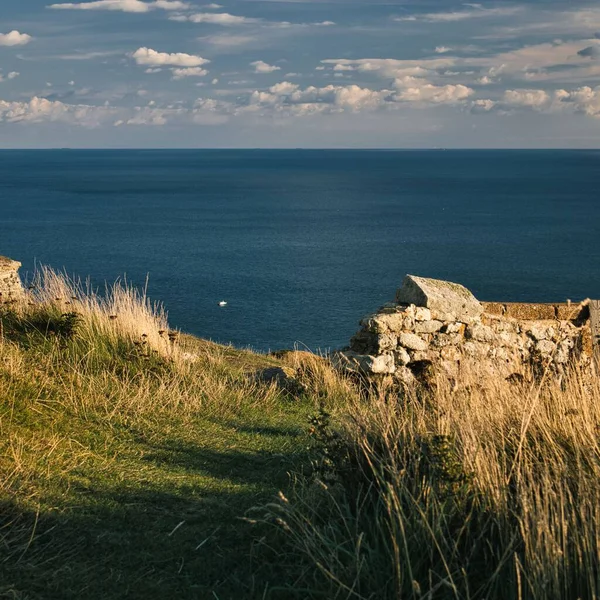 Havets Yta Sedd Från Isle Wight Den Blå Himlen — Stockfoto