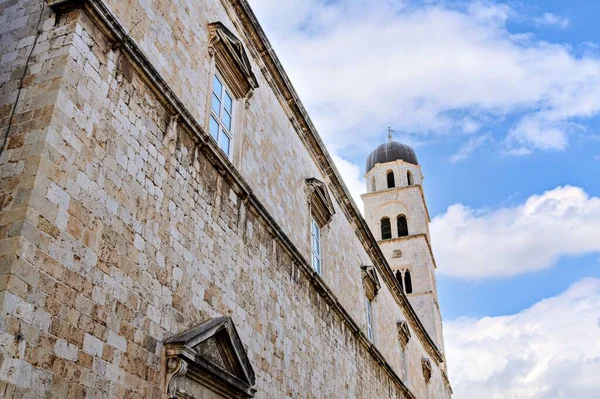 Exterior Franciscan Church Monastery Cloudy Sky Dubrovnik Croatia — Stock Photo, Image