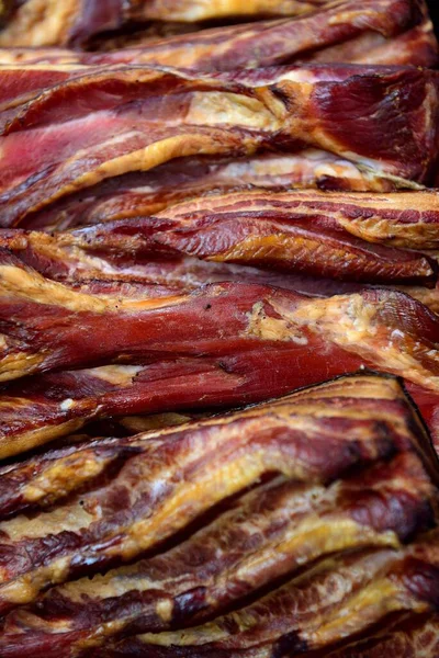 燻製肉の垂直閉鎖 — ストック写真