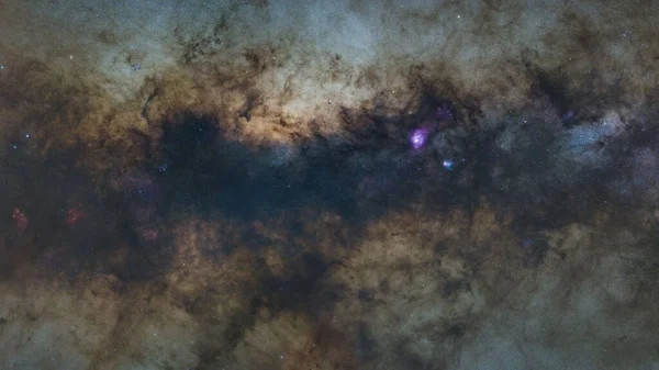 Egy Festői Felvétel Tejút Galaxisról Csillagos Éjszakai Égbolton — Stock Fotó