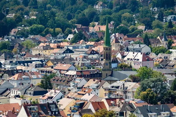 Letecký Snímek Města Freiburg Breisgau Německu — Stock fotografie