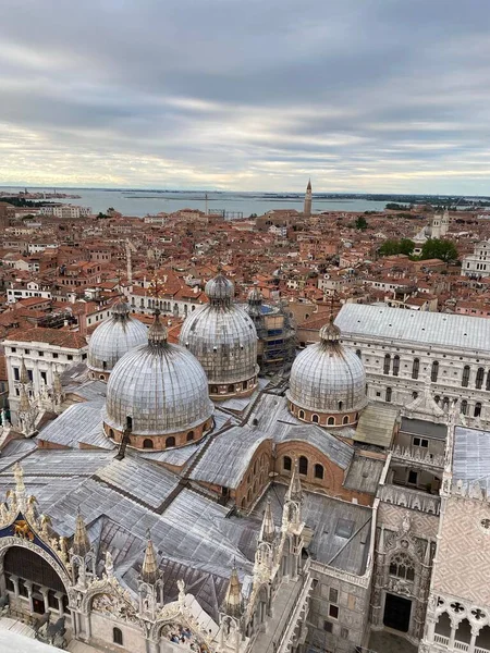 Воздушная Съемка Над Собором Святого Марка Италии — стоковое фото