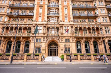 London, UK - August 23, 2022: Facade of the beautiful Kimpton hotel in the heart of London.
