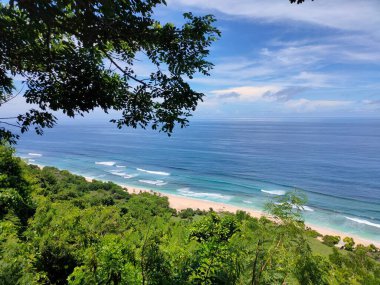 Bali Adası 'nda güzel bir deniz manzarası manzarası.
