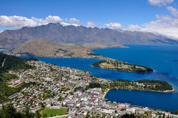 Вид Дрона Живописный Квинстон Отаго Новая Зеландия — стоковое фото