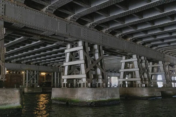 Uma Estrutura Sob Ponte Amsterdã — Fotografia de Stock