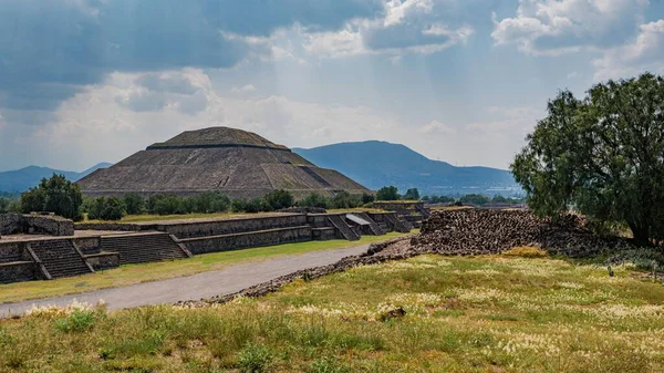 メキシコのテオティワカンのピラミッドの近くの自然 — ストック写真