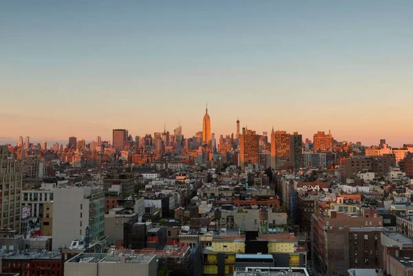 Beautiful Shot Cityscape New York Sunset — Stock Photo, Image