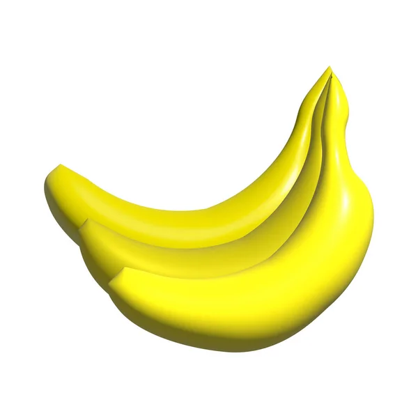 Una Decoración Forma Plátano Color Amarillo Aislado Sobre Fondo Blanco — Foto de Stock