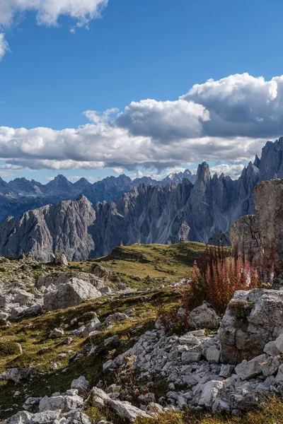 意大利南蒂罗尔的拉瓦雷多山的壮观全景 美丽的云彩 — 图库照片