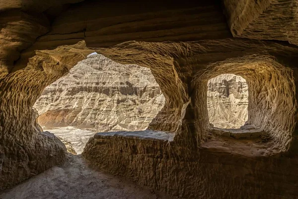 Una Cueva Área Escénica Reliquias Dinastía Guge Condado Zhada Prefectura —  Fotos de Stock