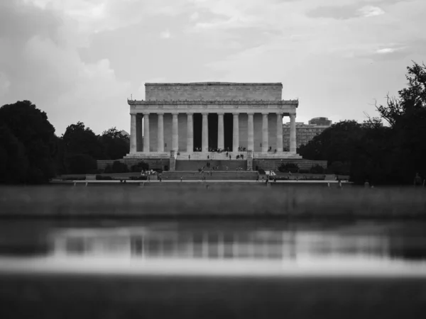 Miniatura Vista Preto Branco Lincoln Memorial — Fotografia de Stock