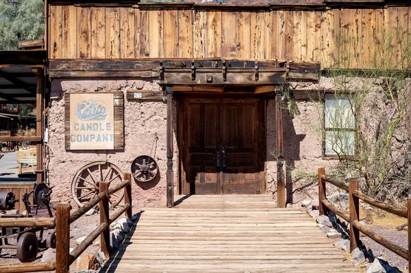 Entrance Old Wild West House Calico Candle Company Calico Ghost — Stock Photo, Image