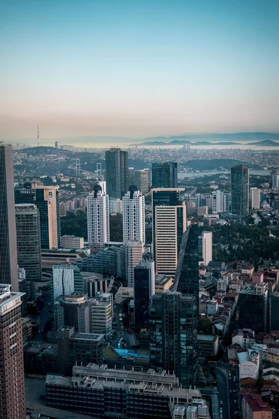 Vertical Shot Downtown Istanbul View Drone — Stock Photo, Image
